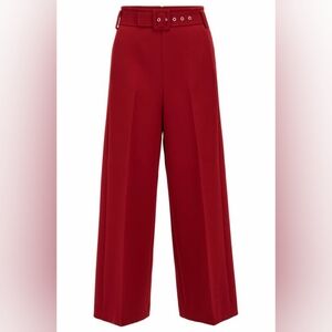 HUGO BOSS TRIMA Deep Red Wide Leg Crop, US 2